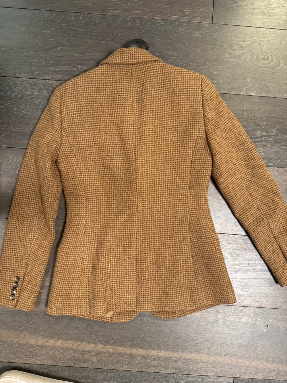NWOT Lauren Ralph Lauren Brown RLL Crest Houndstooth Tweed Blazer Jacket size 2 - Picture 8 of 10